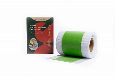 Стрічка гідроізоляційна Krokva 12 см 10 м Зелена