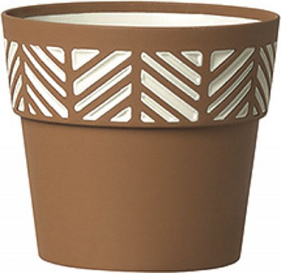 Горшок пластиковый Stefanplast Opera Orfeo круглый 11,8л терракотовый (94801) 