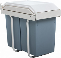 Відро для сміття Hailo Multi Box 2*15 430х520х260 мм сіре 3659001
