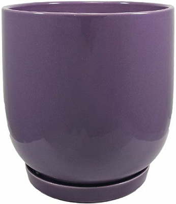 Горшок керамический Резон Конус выпуклий круглый 2,7 л фиолетовый (Р234) 