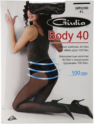 Колготки Giulia Body 40 den р. 4 кремовый 