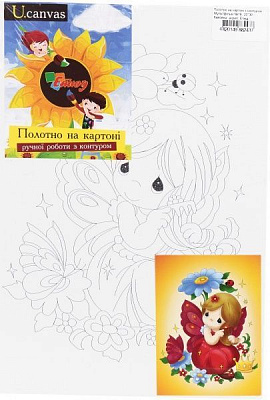 Полотно на картоні з контуром Мультфільм №16 20х30 бавовна акрил GPA283116