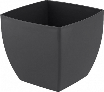 Горшок пластиковый Artevasi Siena квадратный 17,5л антрацит 