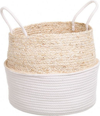 Кошик плетений великий 40х32 см білий