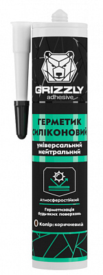 Герметик силиконовый Grizzly универсальный коричневый 280 мл