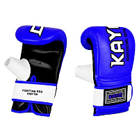Боксерские перчатки KRBM-158 BLUE-vinyl-L р. L синий с черным