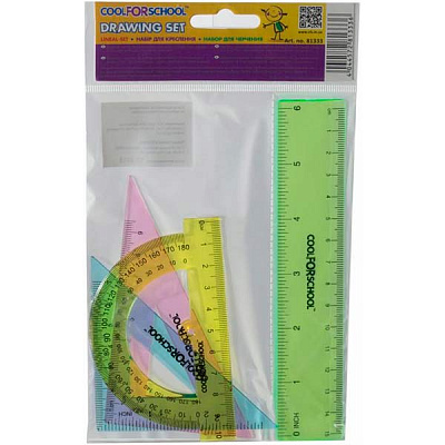Набор линеек 4 шт Cool For School
