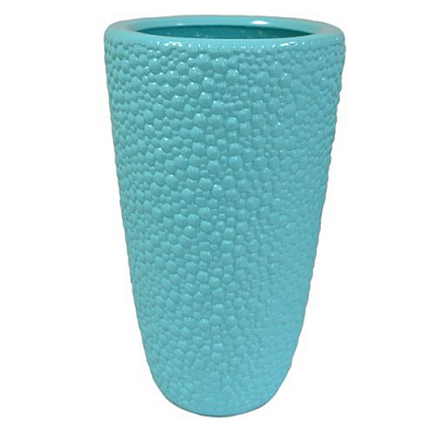 Кашпо Ориана-Запорожкерамика Цилиндр bubble глянец круглый 17л бирюзовый 