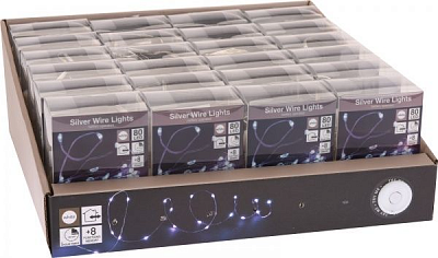 Електрогірлянда внітрішня холодний білий вбудований світлодіод (LED) 80 ламп 4,1 м