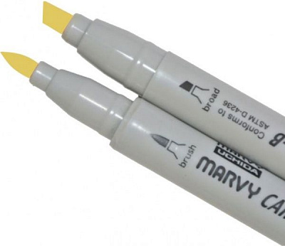 Маркер двусторонний Marvy 1900B-S 22191023T охра золотистая 