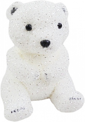 Фигурка декоративная Мишка блестящий сидячий RS1D1955 22 см 