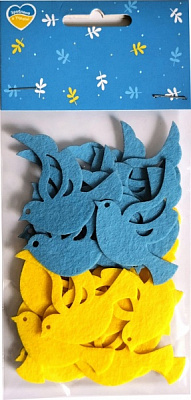 Набор наклеек из фетра Птицы 24 шт. Аплі-Краплі