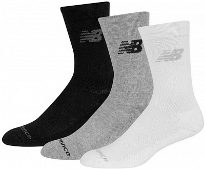 Носки New Balance PRF COTTON CUSHIONED CREW SOCKS 3P LAS95363WM р.L разноцветный