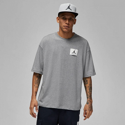Футболка Nike M J FLT ESS OVRSZ SS CREW DZ7313-091 р.L серый