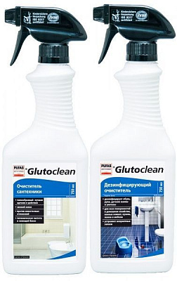 Набор Glutoclean Очиститель сантехники 750 мл + Дезинфицирующий очиститель 750 мл