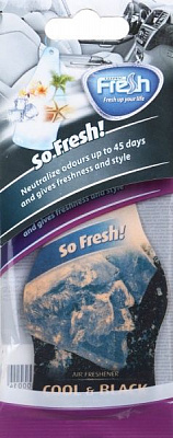 Ароматизатор підвісний Fresh Dry So Fresh Cool & Black 94694