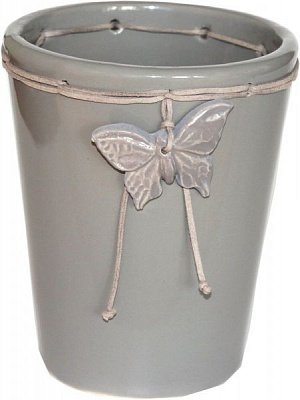 Кашпо керамическое Дон Пион Garden Beaty 258 круглый 1л серый 