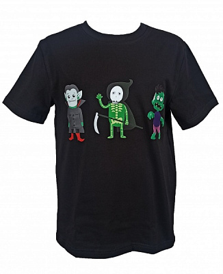 Футболка для девочек/для мальчиков WP Merchandise Halloween Чувачки р.152-158 черный 22158 