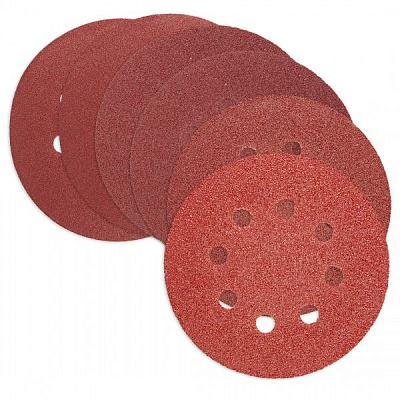 Круг шлифовальный Verto 125 мм Р60/80/100/120 с отверстиями 6 шт. 63H653 