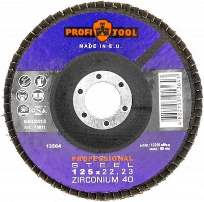 Круг лепестковый PROFITOOL ZIRCONIUM   125 мм P40 76011