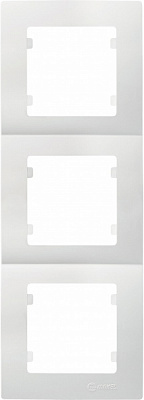 Рамка трехместная Makel Lilium Natural Kare вертикальная белый 32001708