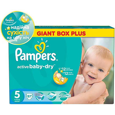 Подгузники Pampers Active Baby Junior 11-18 кг 87 шт