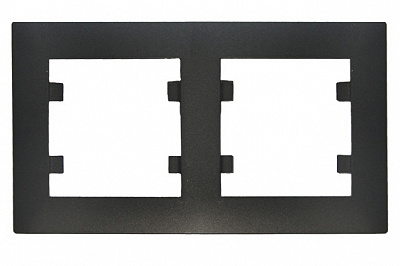 Рамка подвійна Makel Rizz горизонтальна чорний матовий 88054702