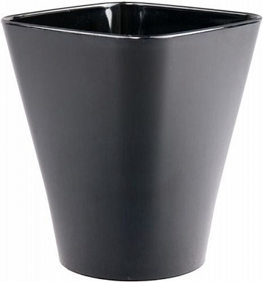 Кашпо для орхидей Оранжерея «Квадро» квадратный 3л черный 