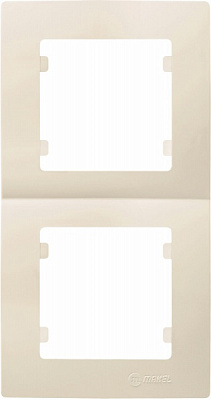 Рамка двомісна Makel Lilium Natural Kare вертикальна кремовий 32010707