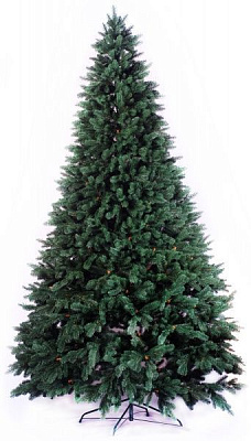 Ялинка штучна Лінда з шишками 1.8 м лита зелений