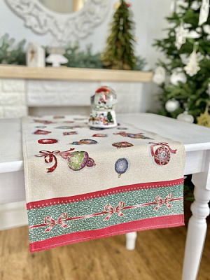 Дорожка (раннер) Елочные украшения 45x140 см Limaso 