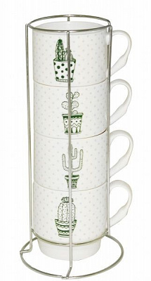 Набір чашок на стійці Cactus 021-04-03 S&T