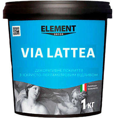 Декоративне покриття моделювальна Element Decor Via Lattea Argento 1 кг перламутровий