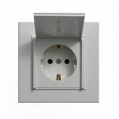 Механізм розетки із заземленням Makel Karea IP20 білий 57001029