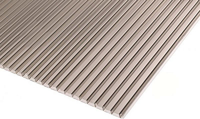 Полікарбонат стільниковий Solidplast UV Титан Х 4мм 1050x3000мм бронзовий