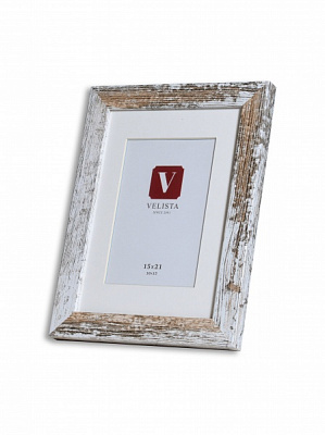 Фоторамка с паспарту Velista 24W-862001v 1 фото 10x15 см белый с коричневым 