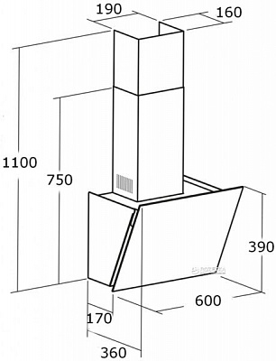Витяжка DIO 600 GWH