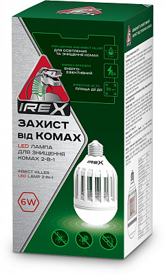Лампа для уничтожения насекомых IREX LED 6 Вт Е27 6500K