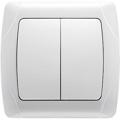 Выключатель двойной Viko Carmen 25.07.0010 белый