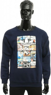 Світшот Adidas BTS CREW AY7799 р. XL синій