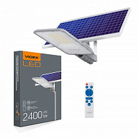 Светильник на солнечной батарее Videx LED фонарь уличный автономный 30W 5000K 30 Вт IP65 серый 26697 