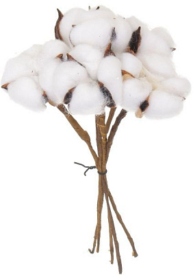 Декорация новогодняя Соцветия хлопка 17х11х6 см 6 шт. EPI-17A3634 