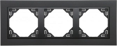 Рамка тримісна Efapel Animato Logus універсальна чорний 90930 TRR