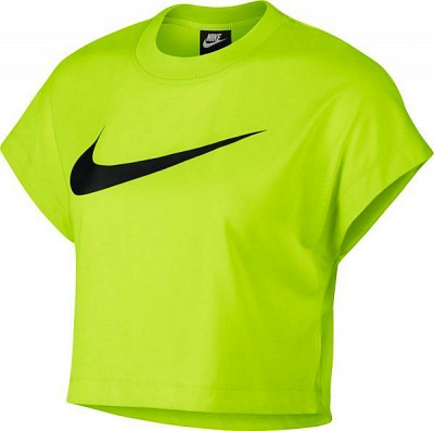 Футболка Nike W NSW SWSH TOP CROP SS AR3064-389 M салатовий