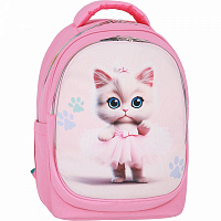 Рюкзак школьный Bagland Кот в юбке розовый 56566