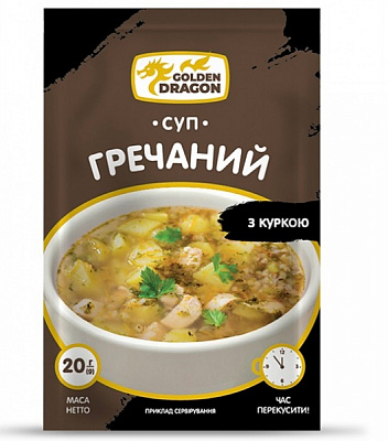 Суп гречаний GOLDEN DRAGON з куркою 20 г