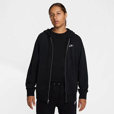 Джемпер Nike M NK CLUB FT FZ HOODIE FN3884-010 р.XL чорний