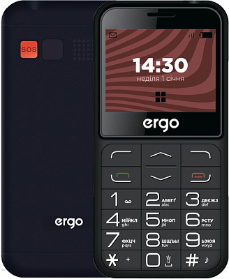Мобільний телефон Ergo R231 Dual Sim black R231 Dual Sim (black)