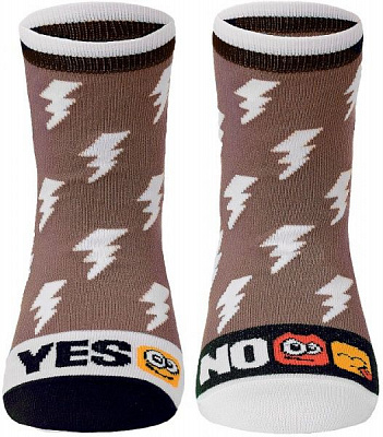 Шкарпетки Conte-Kids Веселі ніжки 339 17С-10СП р.22 кавовий з малюнком