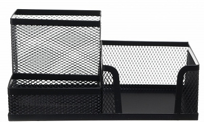 Органайзер настольный металл 20х10х10 см черный Nota Bene